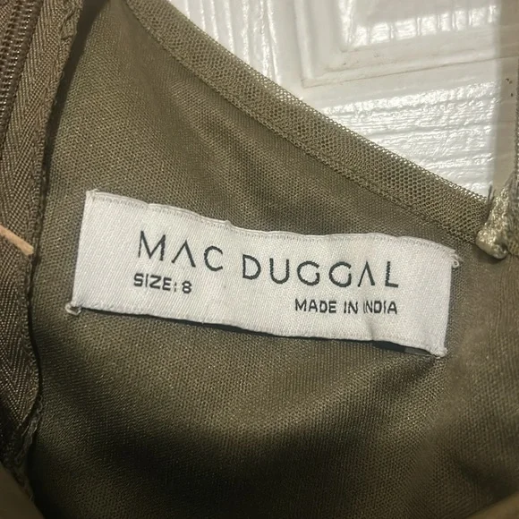 MAC DUGGAL Olive Dress 93662 NWT - Picture 5 of 10